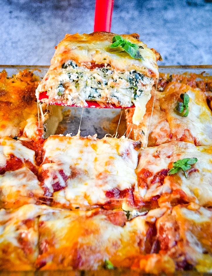 Easy Spinach Lasagna | Kay's Clean Eats